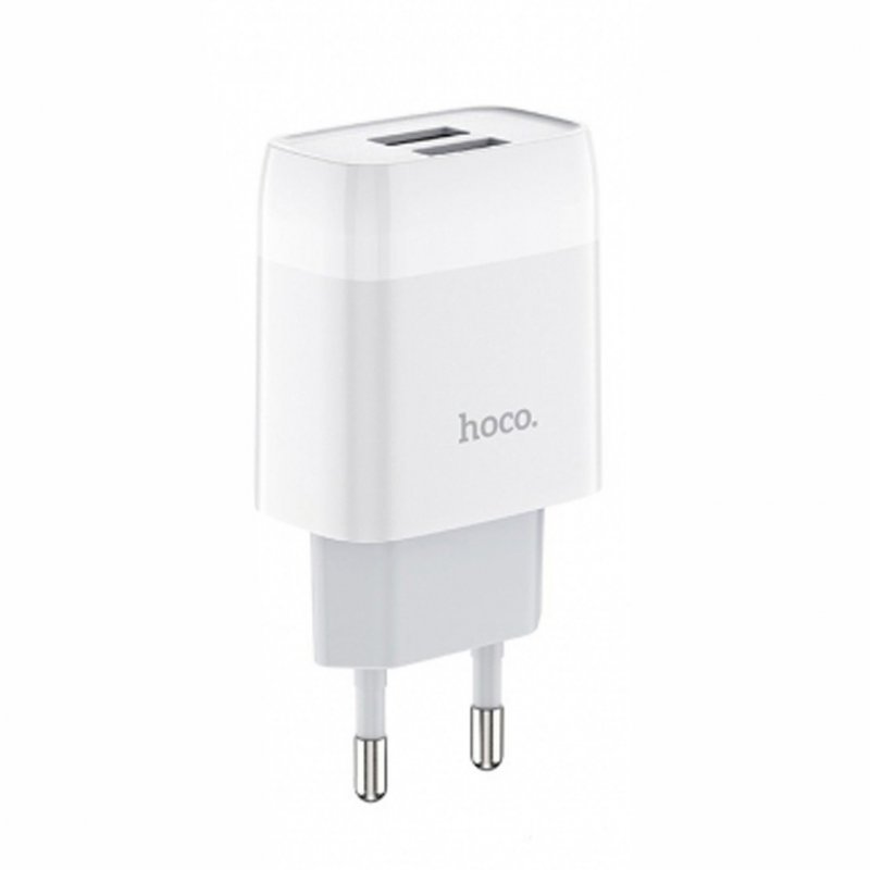 Сетевое зарядное устройство (СЗУ) Hoco C73A (2 USB) 2.4 А, белый
