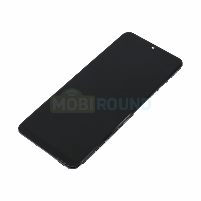 Дисплей для Samsung A047 Galaxy A04s (в сборе с тачскрином) в рамке, черный, AA