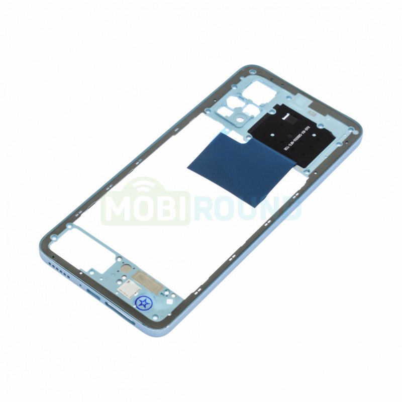 Средняя часть корпуса для Xiaomi Redmi Note 11 Pro 4G / Redmi Note 11 Pro 5G, голубой