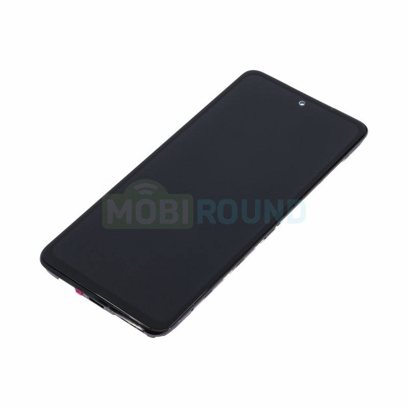 Дисплей для Motorola Moto G52 (в сборе с тачскрином) в рамке, черный, AAA