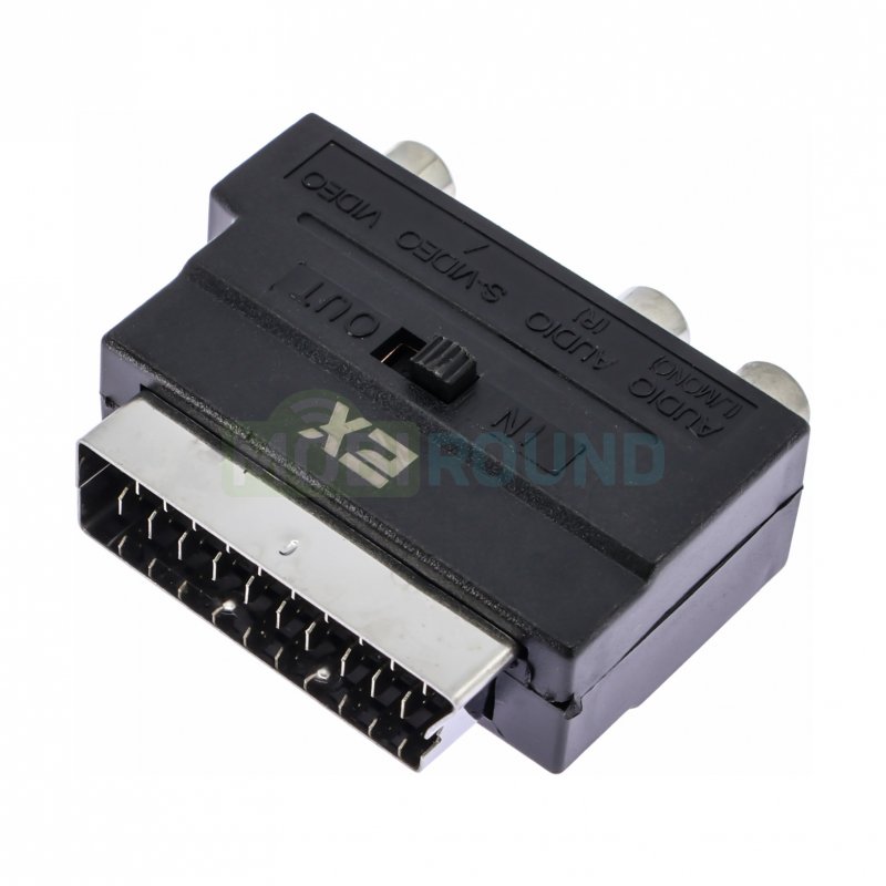 Аудио-переходник (адаптер) Exployd EX-AD-1414 3RCA/S-Video-SCART