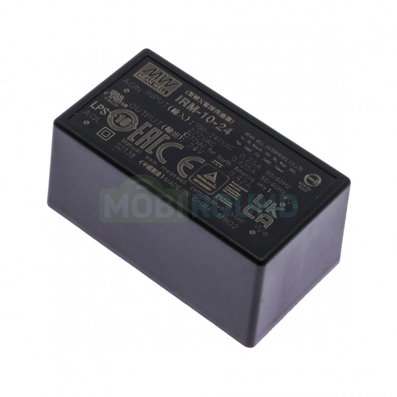 Модуль питания MEAN WELL AC-DC Uвх-100-240 В Uвых-24 В Iвых-0.42 А Pвых-10 Вт (IRM-10-24)