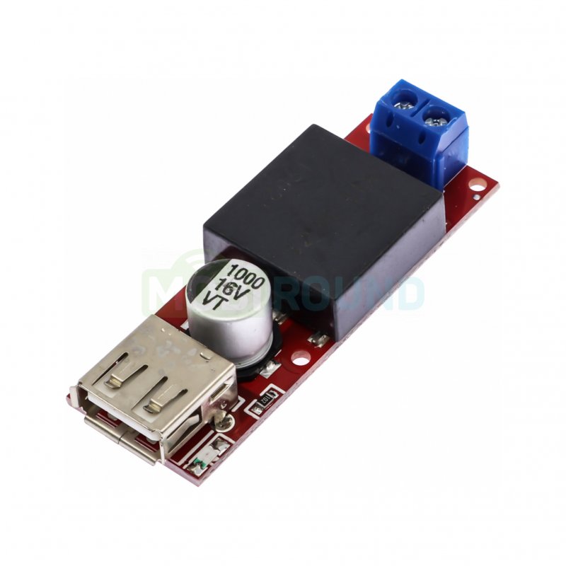 Модуль Step-Down DC-DC преобразователь Uвх-7-24 В / Uвых-5 В / Imax-3 А с гнездом USB тип-A (HW-273)