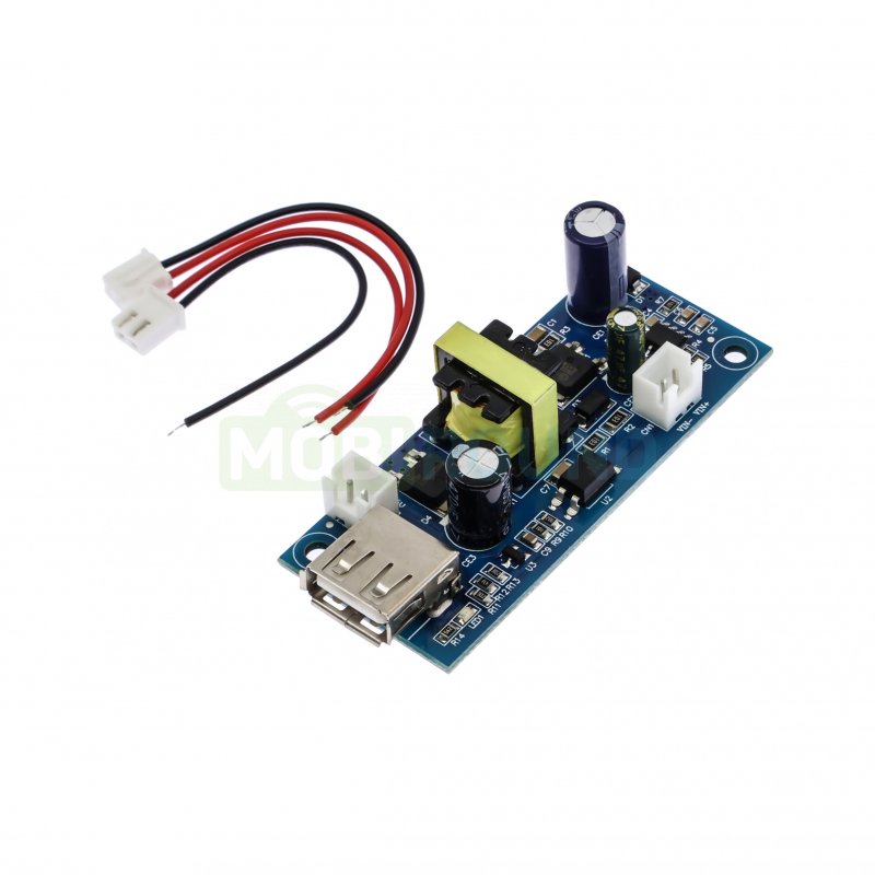 Модуль Step-Down DC-DC преобразователь Uвх-28-120 В Uвых-5 В Imax-1 А (USB-A) (SZ100V06)