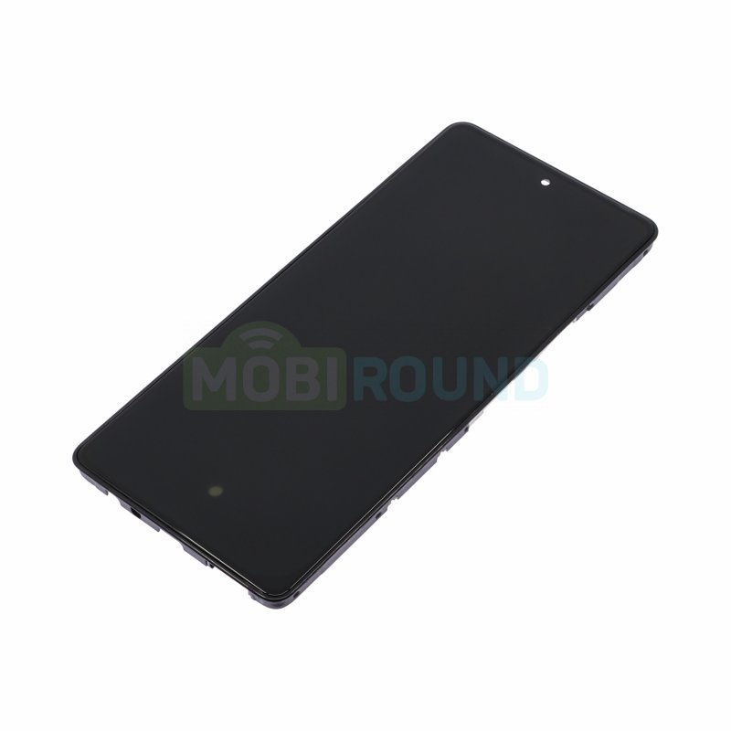 Дисплей для Tecno Pova 6 (в сборе с тачскрином) в рамке, черный, 100%