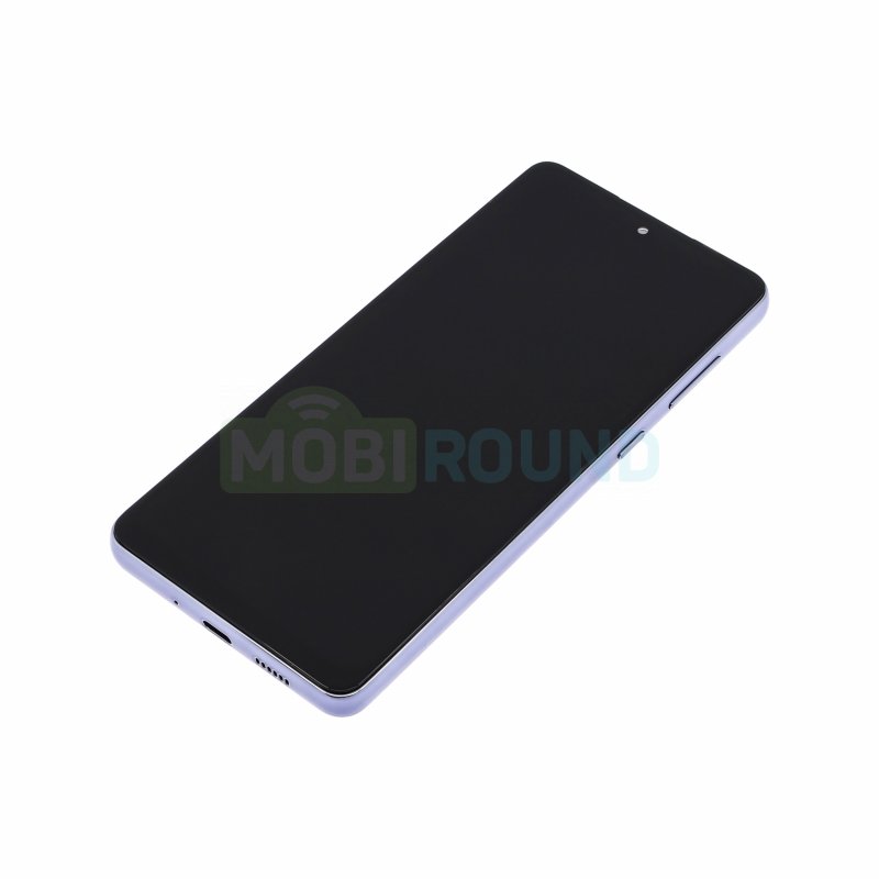 Дисплей для Samsung A736 Galaxy A73 5G (в сборе с тачскрином) в рамке, серый, AA
