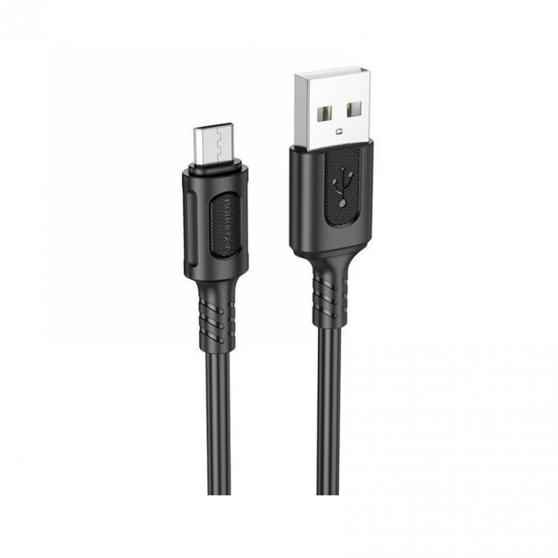 Дата-кабель Borofone BX111 USB-MicroUSB (2.4 А) 1 м, черный
