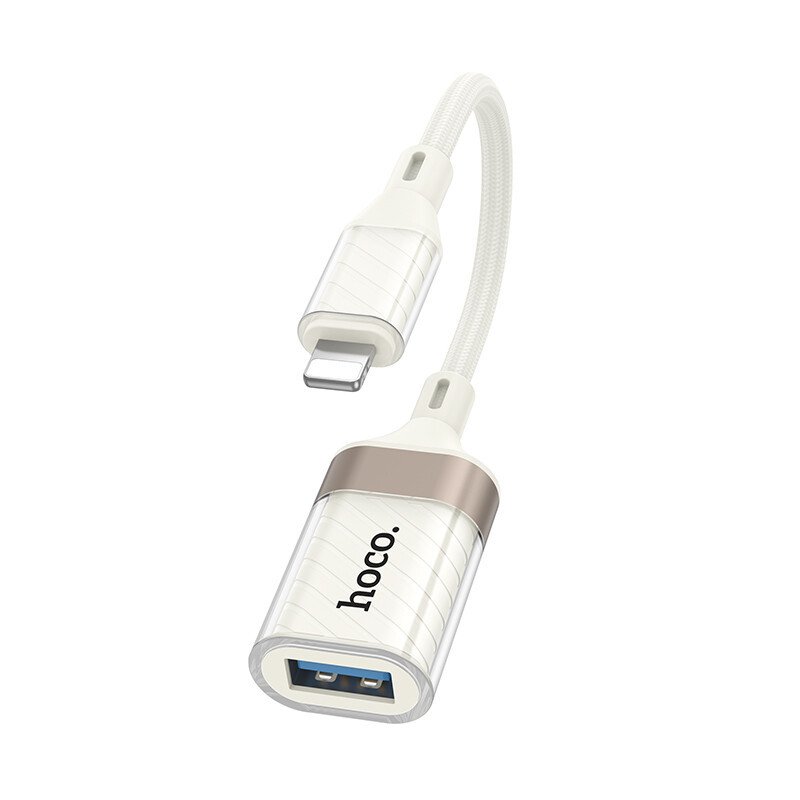 Переходник (адаптер) Hoco UA39 Lightning-USB, белый