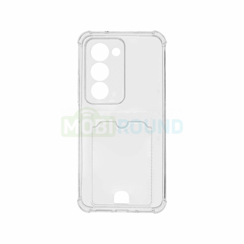 Силиконовый чехол противоударный для Xiaomi Redmi 15 4G / Redmi 15 5G (с картхолдером) прозрачный