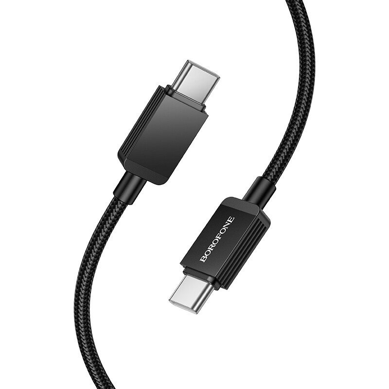 Дата-кабель Borofone BX120 Type-C-Type-C (3 А) 1 м, черный