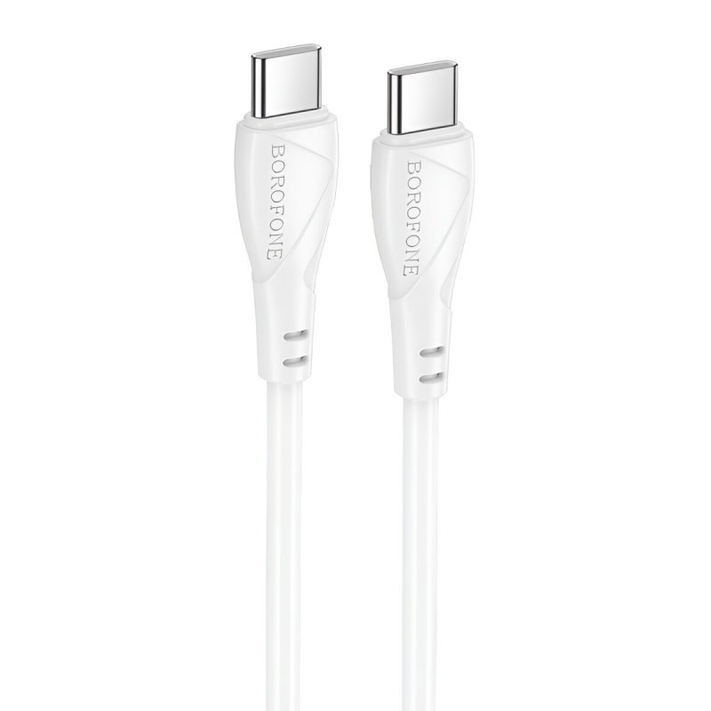 Дата-кабель Borofone BX121 Type-C-Type-C (60 Вт) 1 м, белый