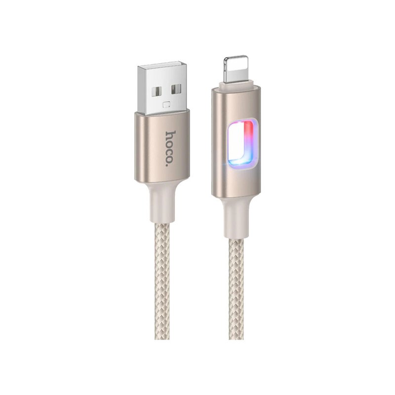 Дата-кабель Hoco U144 USB-Lightning, 1 м, золото