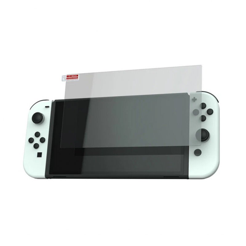 Противоударное стекло Dobe iTNS-1195 для Nintendo Switch OLED (с фиксатором) (комплект 2 шт.)